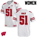 Women's Wisconsin Badgers NCAA #51 Adam Bay White Authentic Under Armour Stitched College Football Jersey NA31D80CC